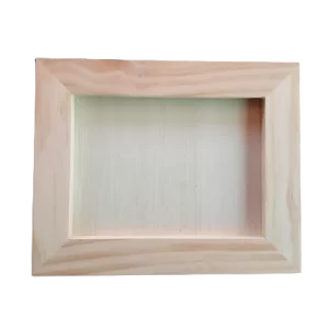 Durable and versatile 8 x 10 inch unfinished cradled wood panel, ready for priming, painting, and hanging.