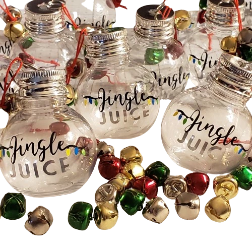 Set of 4 Booze Ball Ornaments, Jingle Juice
