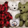 Digital teddy bear pattern. Shown are examples of bears made with this pattern
