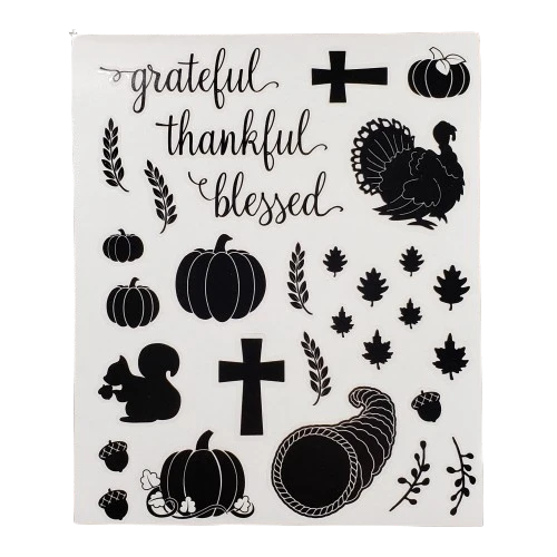 30 Thanksgiving Craft Decals, Vinyl Sticker Bundle