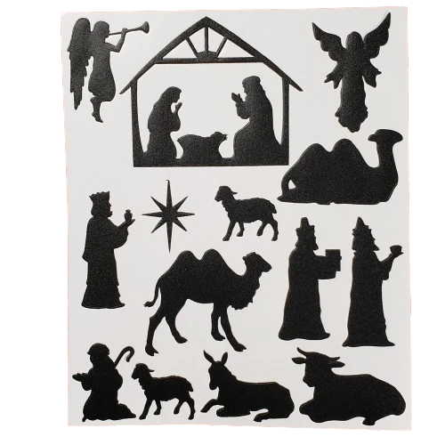 14 Christmas Nativity Decals, Vinyl Sticker Bundle