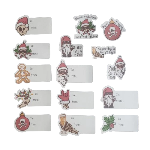 45 Creepy Christmas Gift Tags and Stickers