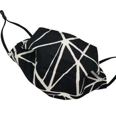 Fabric Face Mask, Black and White Geometric