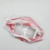 anti fog face mask, pink camp pattern. Adult size