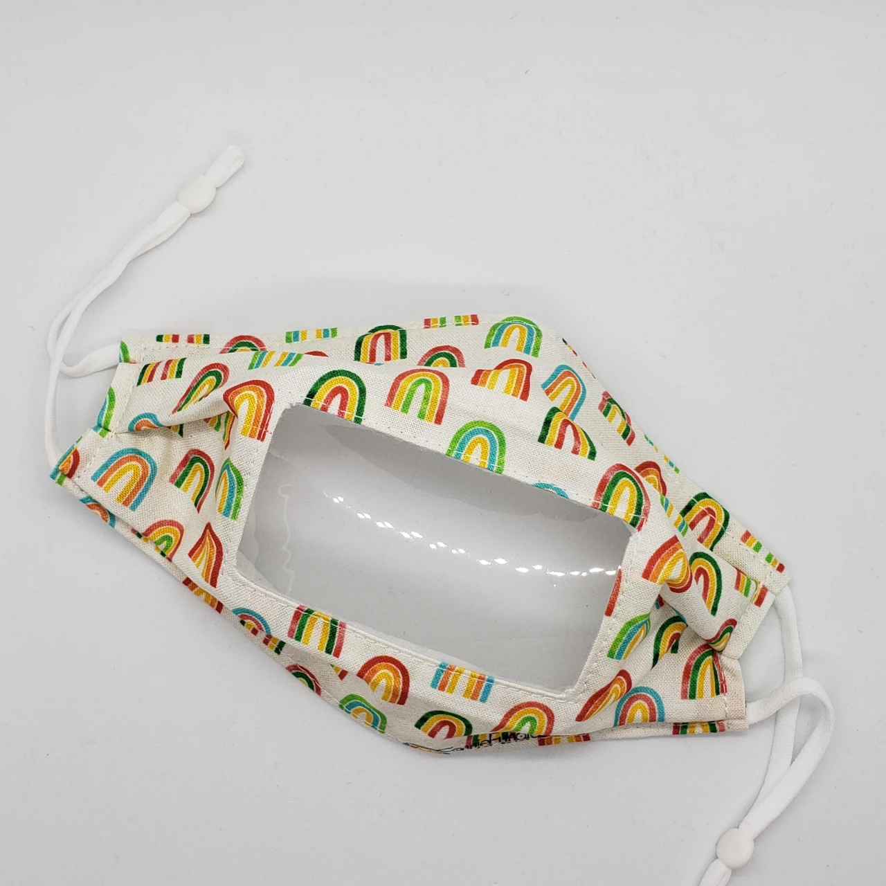 Rainbow pattern anti fog face mask