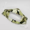 leaf pattern anti fog face mask. clear window for better communication