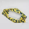 anti fog clear window face mask. yellow with blue butterflies pattern. Adult sizes
