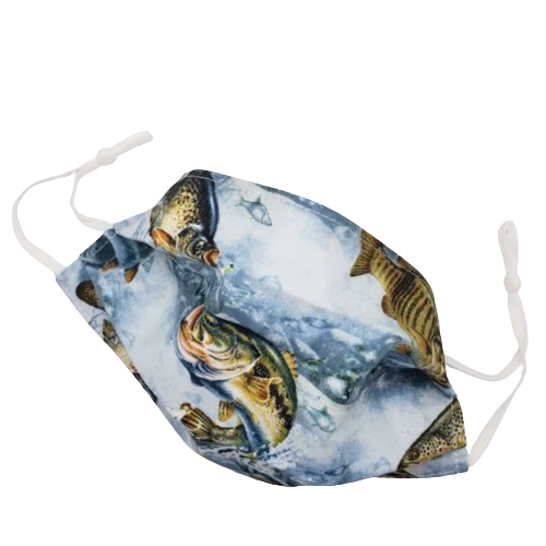 Fabric Fishing Theme Face Mask