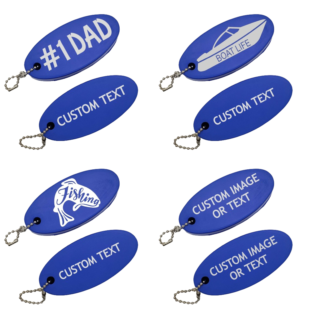 Custom Floating Keychain, Blue