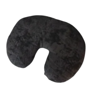 gray soft flannel microwaveable hot or cold pack for eyes. rice and flax seed filled