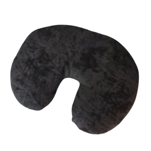 gray soft flannel microwaveable hot or cold pack for eyes. rice and flax seed filled