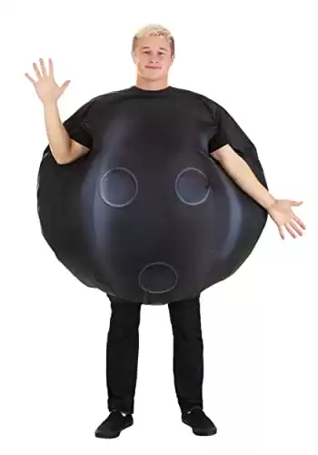 Inflatable Bowling Ball Adult Costume Standard Black